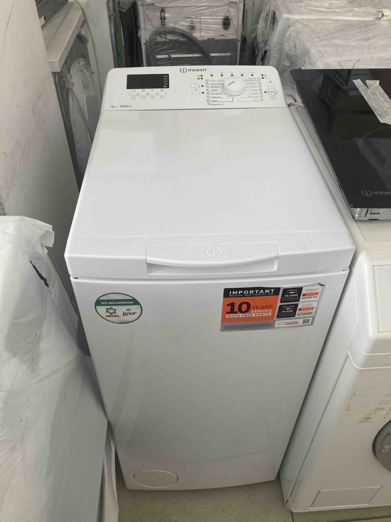 Пералня Indesit BTW S50400 EU/N , 1000 об./мин., 5.00 kg, C , Бя-НОВА С 2 ГОДИНИ ГАРАНЦИЯ.