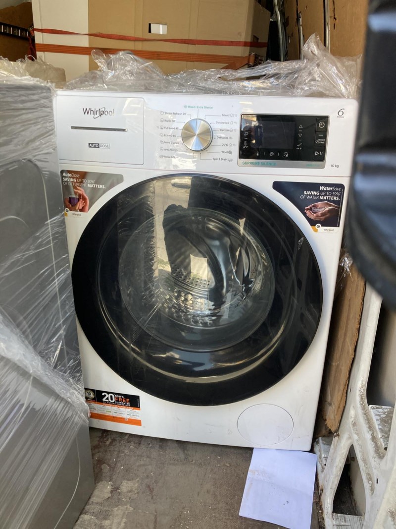 Пералня Whirlpool W8 W046WB EE*** , 10.00 kg, 1400 об./мин., A , Бял с транспортен дефект -18 месеца гаранция.