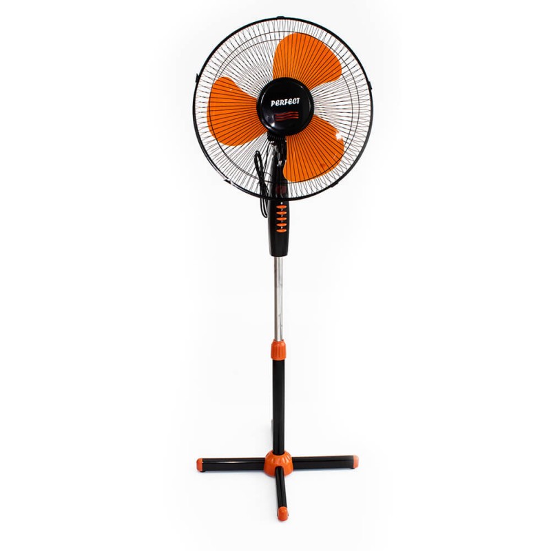 Вентилатор 16'' Perfect FM-3235 стоящ, Черно - Оранжев