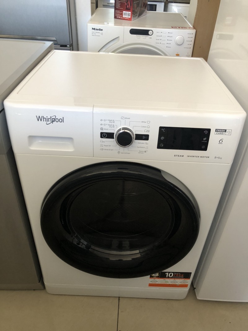 WHIRLPOOL ПЕРАЛНЯ СЪС СУШИЛНЯ WHIRLPOOL FWDG 861483 WBV EE N-18 месеца гаранция.